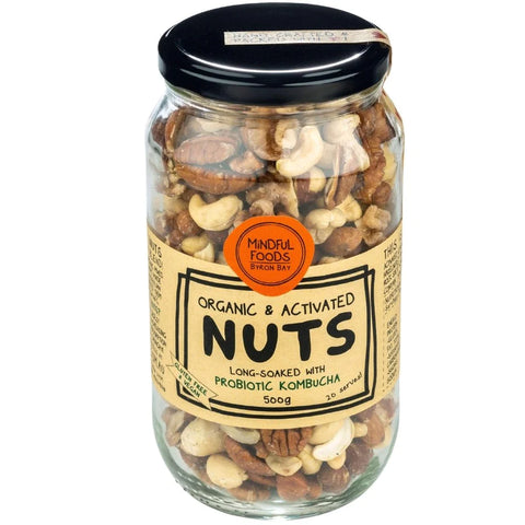 Mindful Foods Activated Organic Mixed Nuts 250g Glass Jar