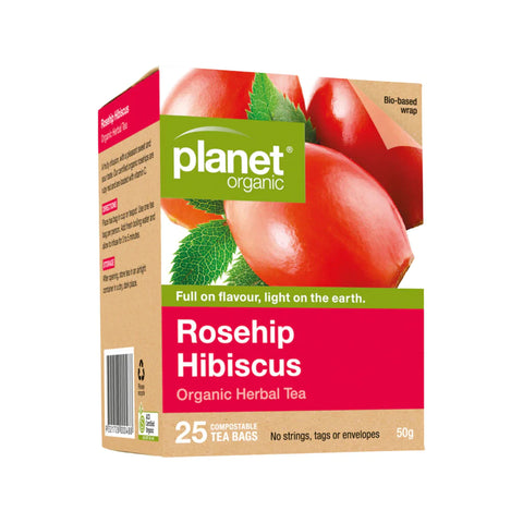 Planet Organic Rosehip Hibiscus x 25 Tea Bags