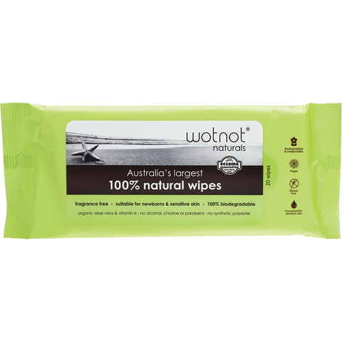 Wotnot 100% Natural Baby Wipes x 70 Pack