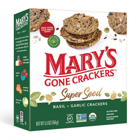 Mary's Crackers SuperSeed Basil &Garlic 155g