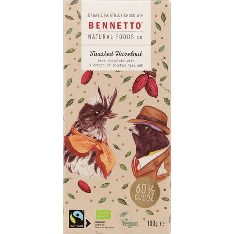 Bennetto Toasted Hazelnut Choc 100g