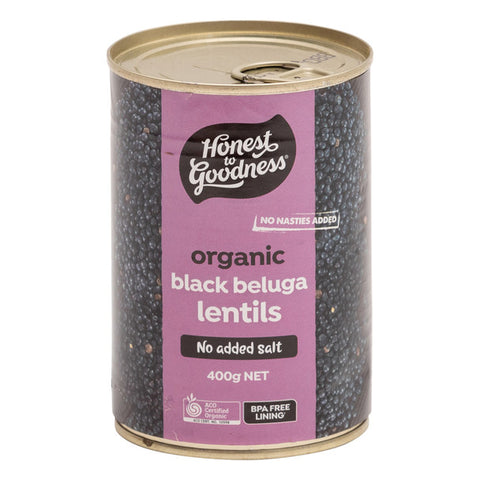 Honest to Goodness Organic Black Beluga Lentils 400g ###