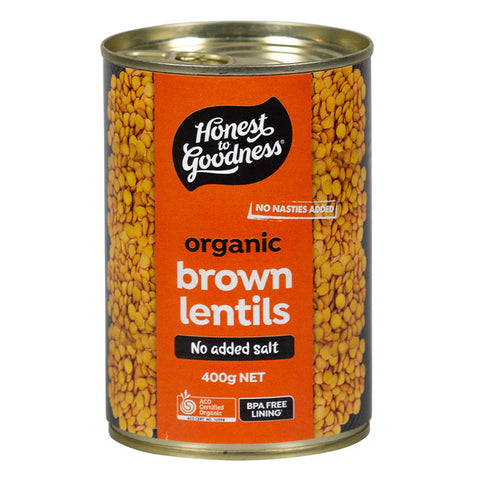 Honest to Goodness Org  Brown Lentils 440g