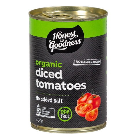 Honest 2G Organic Diced Tomatoes 400g